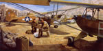 "Maytag Messerschmitts"-Burt Mader-Piper L-4 Grasshopper World War II Art